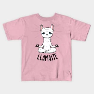 Llamaste - llama - namaste - yoga Kids T-Shirt